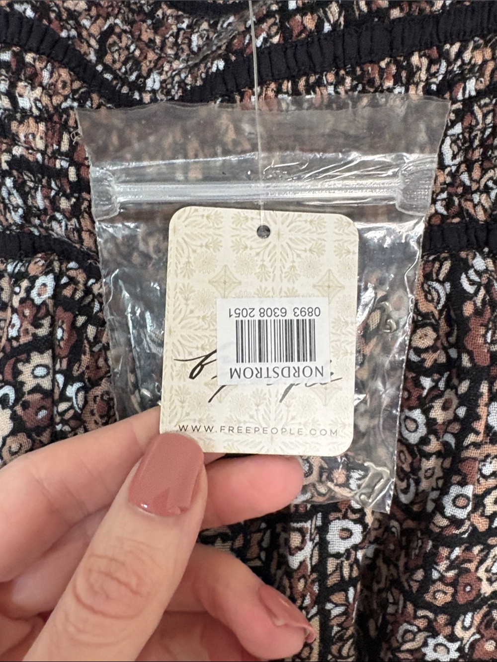 New Free People Bali Checked Out Printed Dress in Black Combo & Ditsy Combo XS - Picture 8 of 10